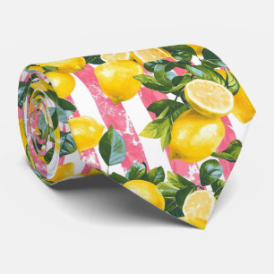 Corbata de hombre con estampado de limón