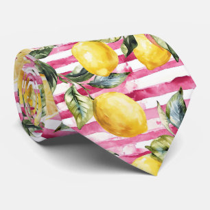 Corbata de hombre con estampado de limón
