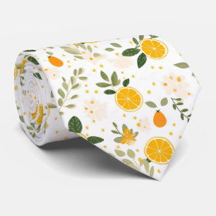 Corbata de hombre con estampado de limón