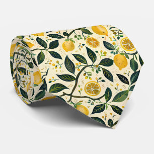Corbata de hombre con estampado de limón