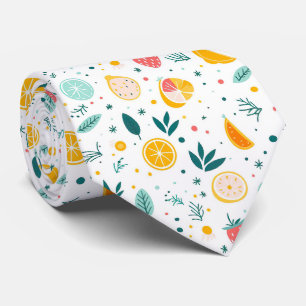 Corbata de hombre con estampado de limón