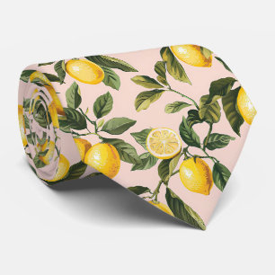Corbata de hombre con estampado de limón