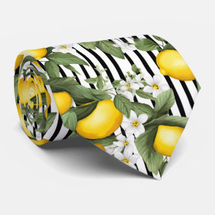 Corbata de hombre con estampado de limón