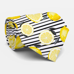 Corbata de hombre con estampado de limón