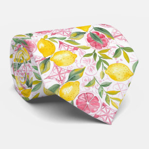 Corbata de hombre con estampado de limón