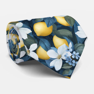 Corbata de hombre con estampado de limones