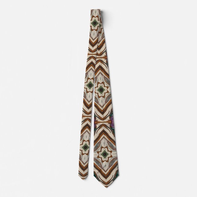 Corbata de hombre corbata marrón corbata de diseña (Reverso)