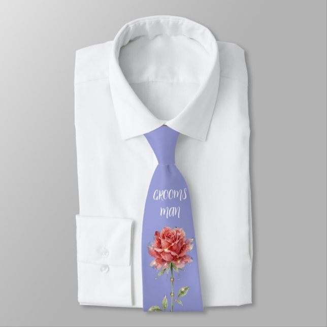 Corbata de hombre de boda Rosa Espiritual (Atado)