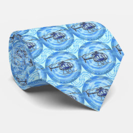 Corbata de hombre de helicóptero de cielo azul