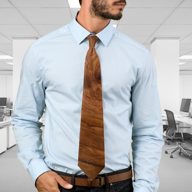 Corbata de hombre de madera de olivo moderna | Gra (Subido por el creador)