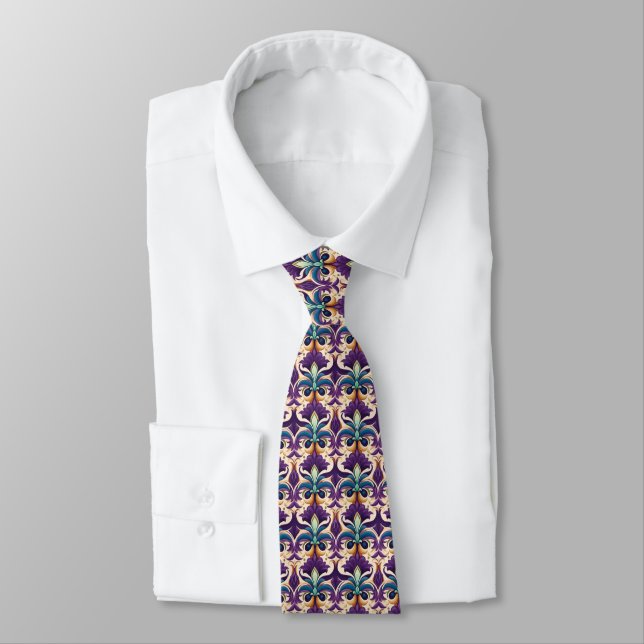 Corbata de hombre de Mardi Gras  (Atado)