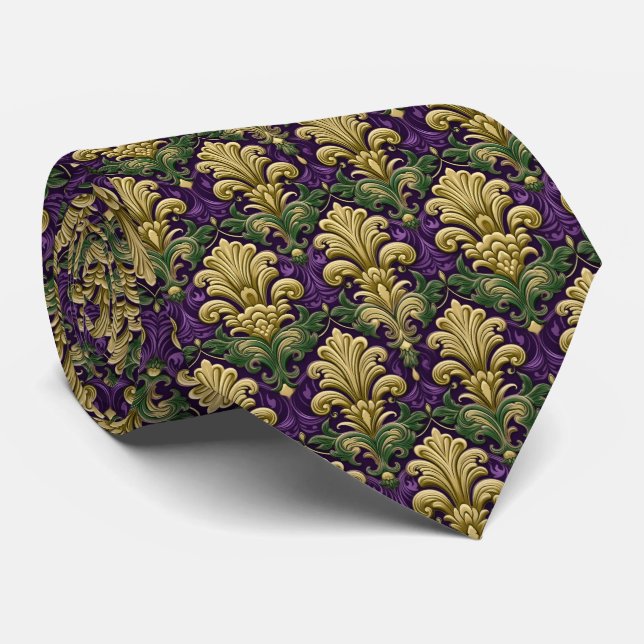 Corbata de hombre de Mardi Gras  (Enrollado)