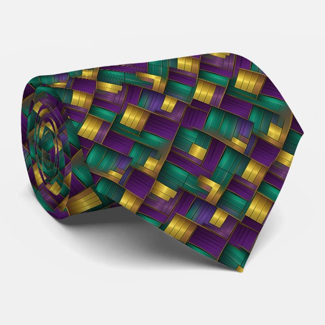 Corbata de hombre de Mardi Gras  (Enrollado)