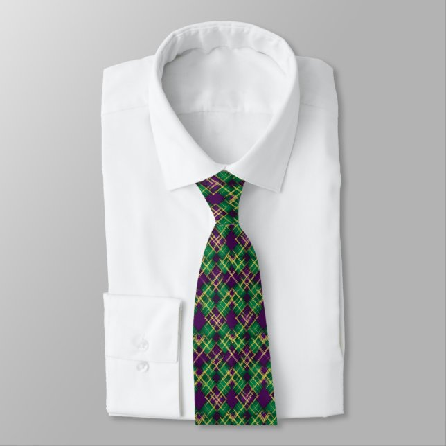 Corbata de hombre de Mardi Gras  (Atado)