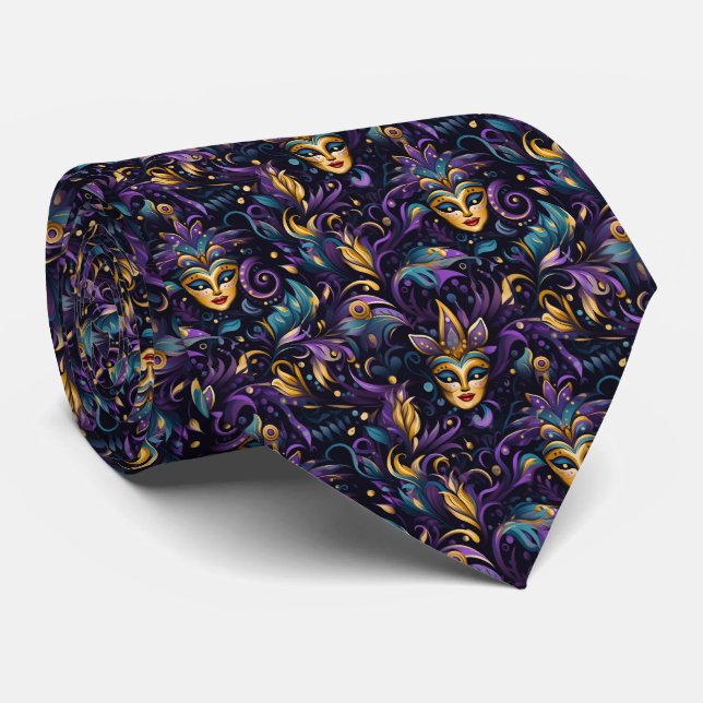 Corbata de hombre de Mardi Gras (Enrollado)