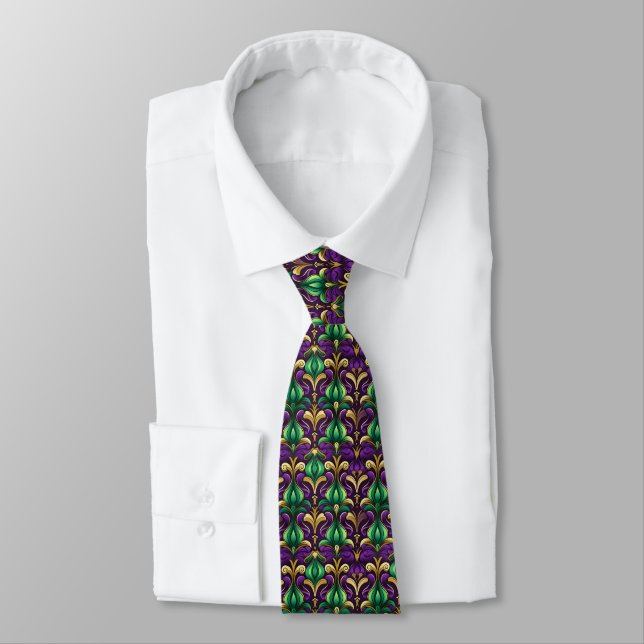 Corbata de hombre de Mardi Gras  (Atado)
