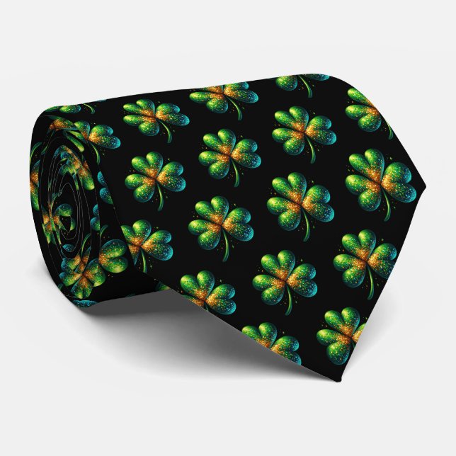 Corbata de hombre de trébol de San Patricio (Enrollado)