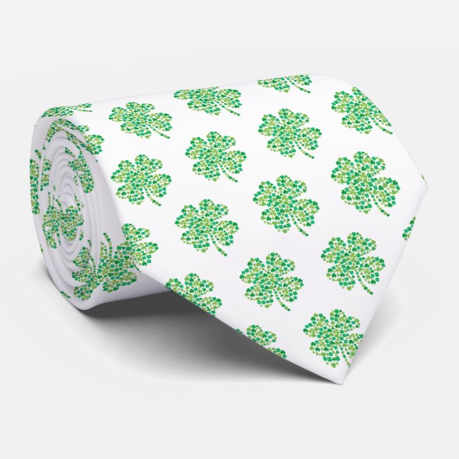 Corbata de hombre de trébol de San Patricio (Enrollado)