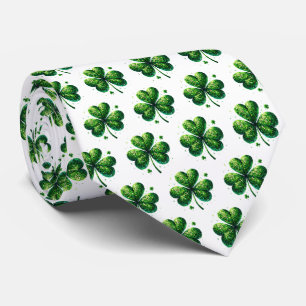 Corbata de hombre de trébol del día de San Patrici