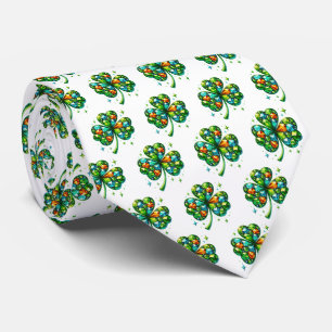 Corbata de hombre de trébol del Día de San Patrici