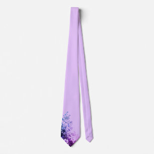 Corbata de hombre floral de acuarela lavanda