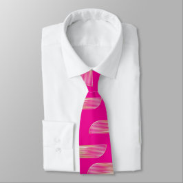 Corbata de hombre geométrica rosa de lujo y dorada