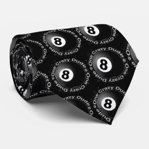Corbata de hombre loco ocho bolas motero