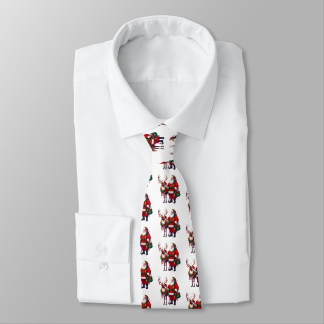 Corbata de hombre-Navidad Santa (Atado)