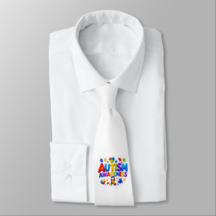 Corbata de hombre para la conciencia del autismo