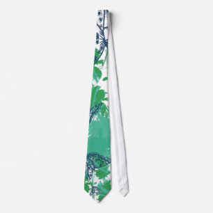 Corbata de hombre Paradise Navy Blue Butterfly Pal