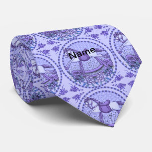 Corbata de hombre Purple Roses Rocking Horse