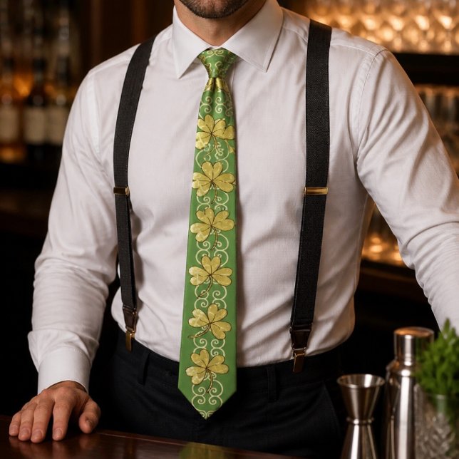 Corbata de hombre Scroll & Shamrock nº 2 (Subido por el creador)