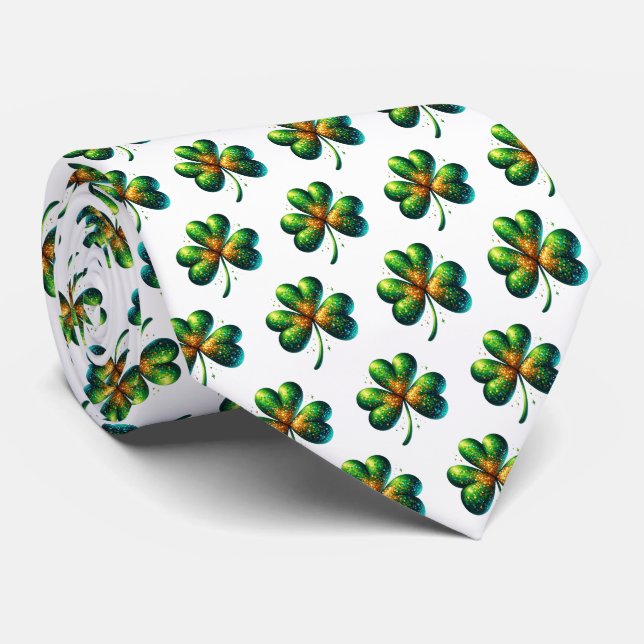 Corbata de hombre St. Patrick's Clover (Enrollado)