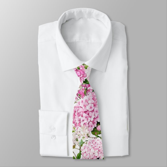 Corbata de hortensia rosa (Atado)
