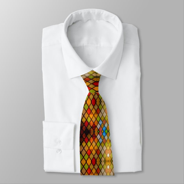 Corbata de iglesia con patrón de vidrio emplomado (Atado)