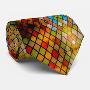 Corbata de iglesia con patrón de vidrio emplomado