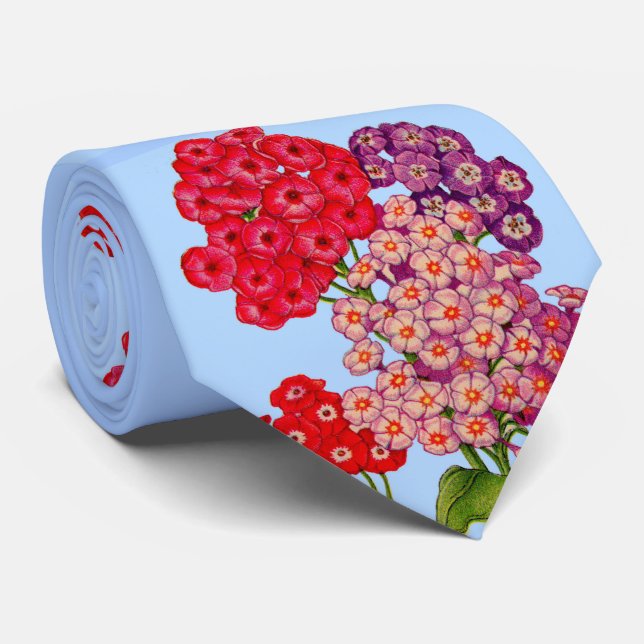 corbata de impresión de phlox (Enrollado)