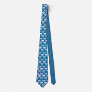 Corbata de invierno azul árbol de Navidad festivo