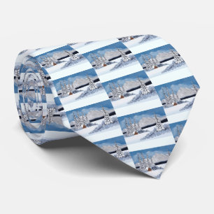 Corbata de invierno nevado