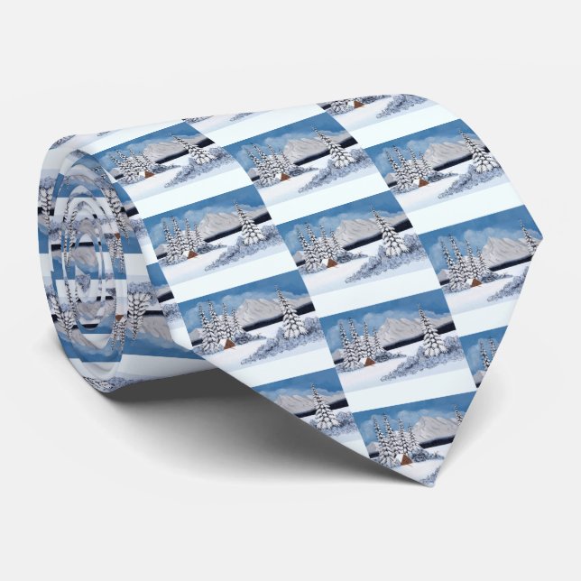 Corbata de invierno nevado (Enrollado)