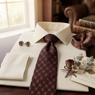 Corbata de invitado de boda de encaje geométrico d