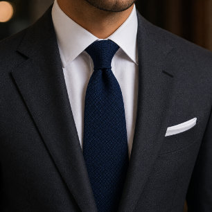 Corbata de Jacquard de Diamante Navy de Lujo