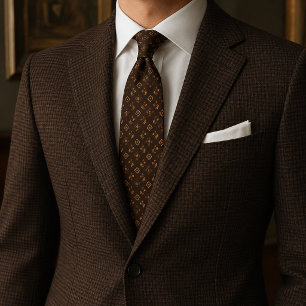 Corbata de Jacquard Heritage de Chocolate Tobacco