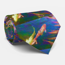 Corbata de Koi Fish Art