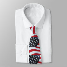Corbata de la bandera americana de los hombres