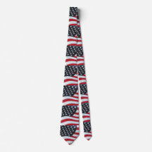Corbata de la bandera americana de los hombres