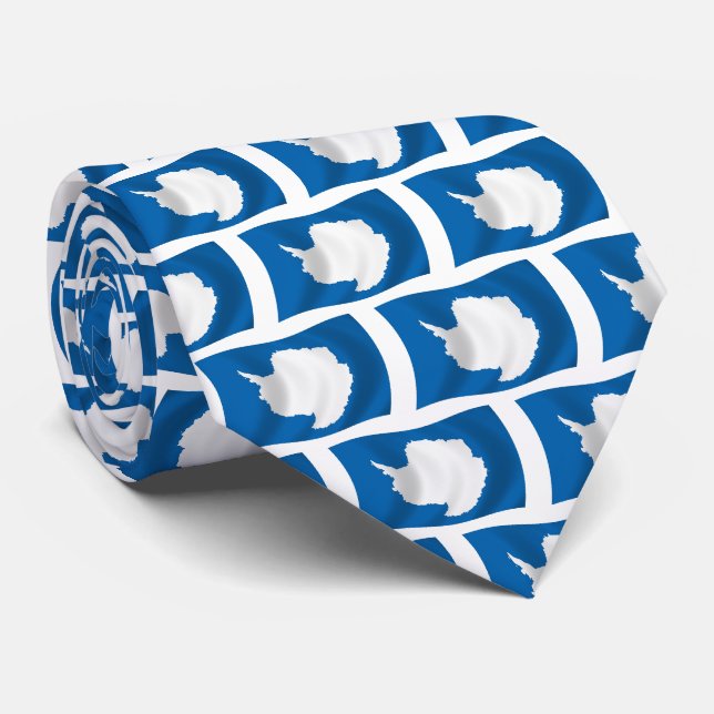 Corbata de la bandera de Antártida (Enrollado)