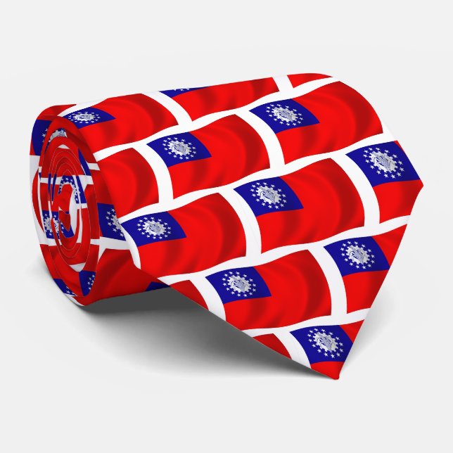 Corbata de la bandera de Birmania (Enrollado)