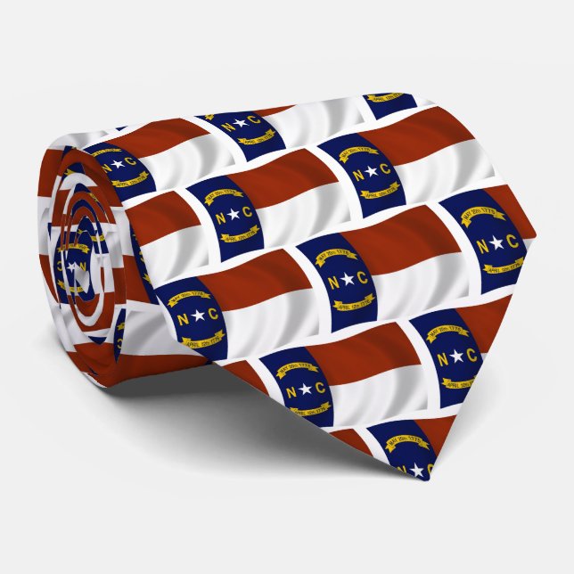 Corbata de la bandera de Carolina del Norte (Enrollado)