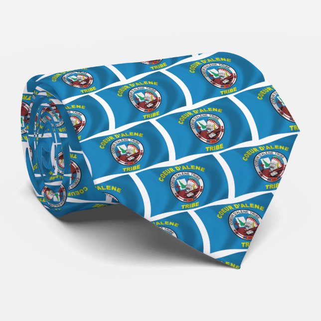 Corbata de la bandera de Coeur d'Alene (Enrollado)